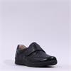 Caprice Gera Velcro Strap Comfort(K Fit) - Black Leather