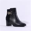 Caprice Francesca Heel Strap Ankle Boot - Black Combi