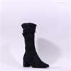 Caprice Tracy Block Heel Mid Calf - Black Stretch