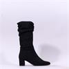 Caprice Tracy Block Heel Mid Calf - Black Stretch