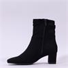 Caprice Tracy Covered Heel Ankle Boot - Black Stretch