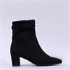 Caprice Tracy Covered Heel Ankle Boot - Black Stretch