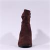 Caprice Tracy Covered Heel Ankle Boot - Dark Brown Stretch