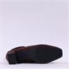 Caprice Tracy Covered Heel Ankle Boot - Dark Brown Stretch