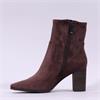 Caprice Audrey Point Toe Block Heel Boot - Chocolate