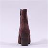 Caprice Audrey Point Toe Block Heel Boot - Chocolate