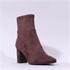 Caprice Audrey Point Toe Block Heel Boot - Chocolate