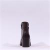 Caprice Francesca Block Heel Buckle Boot - Dark Brown Leather