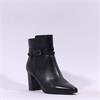 Caprice Audrey Block Heel Strappy Boot - Black Leather