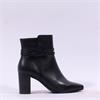 Caprice Audrey Block Heel Strappy Boot - Black Leather
