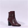 Caprice Audrey Block Heel Strappy Boot - Bordeaux Leather