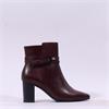 Caprice Audrey Block Heel Strappy Boot - Bordeaux Leather