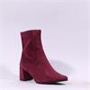 Caprice Audrey Block Heel Ankle Boot - Bordeaux Stretch