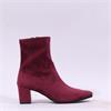 Caprice Audrey Block Heel Ankle Boot - Bordeaux Stretch