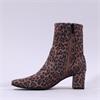 Caprice Audrey Block Heel Ankle Boot - Leopard Print