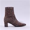 Caprice Audrey Block Heel Ankle Boot - Leopard Print