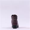 Caprice Gerda Folded Wide Fit Ankle Boot - Bordeaux Leather