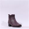 Caprice Gerda Folded Wide Fit Ankle Boot - Bordeaux Leather