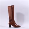 Caprice Francesca Block Heel Long Boot - Cognac Combi