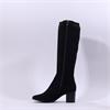Caprice Francesca Pointed Long Boot - Black Stretch