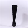 Caprice Francesca Pointed Long Boot - Black Stretch