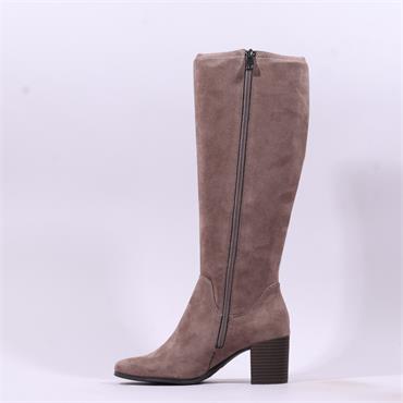 Caprice Francesca Pointed Long Boot - Cafe Stretch