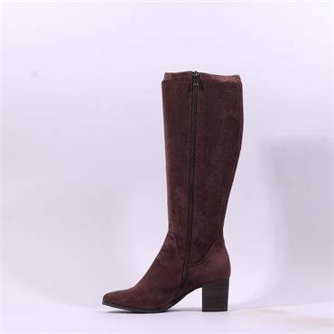 Caprice Francesca Pointed Long Boot - Chocolate
