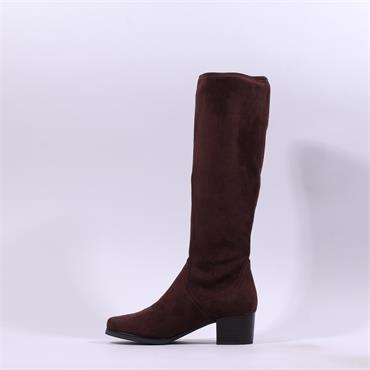 Caprice Kania PullOn BlockHeel Long Boot - Dark Brown