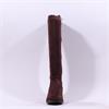 Caprice Narnia Mid Block Heel Long Boot - Dark Brown Stretch
