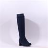 Caprice Narnia Mid Block Heel Long Boot - Navy Stretch