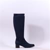 Caprice Narnia Mid Block Heel Long Boot - Navy Stretch