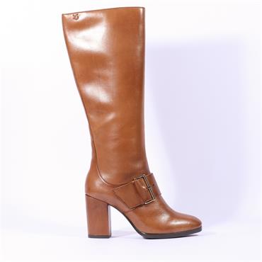 Caprice  Hh Knee Boot With Buckle - Tan