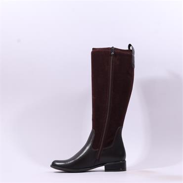 Caprice Kania Stretch Shaft Long Boot - Dark Brown Combi
