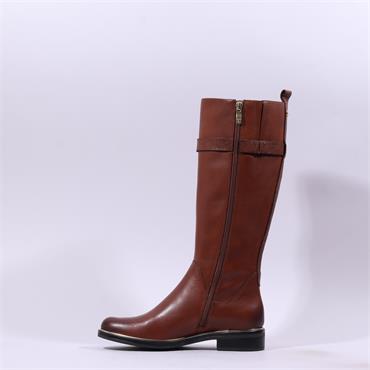 Caprice Kania Snake Strap Long Boot - Cognac Combi
