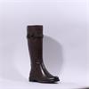 Caprice Kania Snake Strap Long Boot - Dark Brown Leather