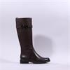 Caprice Kania Snake Strap Long Boot - Dark Brown Leather