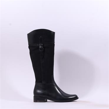Caprice Kania Flat Buckle Long Boot - Black Combi