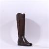 Caprice Kania Flat Buckle Long Boot - Dark Brown Combi
