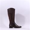 Caprice Kania Flat Buckle Long Boot - Dark Brown Combi