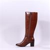 Caprice Francesca Block Heel Long Boot - Cognac Leather