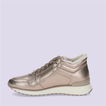 Caprice Kaia Fleece Lined Tex Bootie - Taupe Metallic