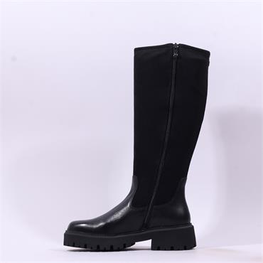 Caprice Dilara Chunky Stretch Knee High - Black Combi