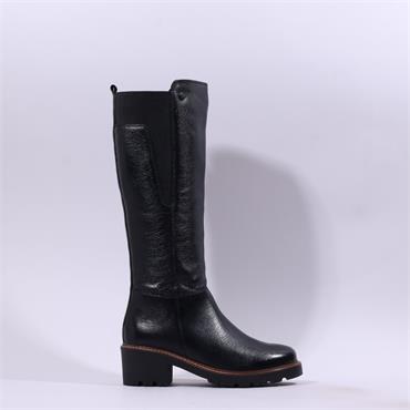 Caprice Frederike Chunky Long Boot - Black Leather