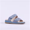 Caprice Elvana Low Two Strap Mule Sandal - Light Blue Suede