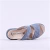 Caprice Elvana Low Two Strap Mule Sandal - Light Blue Suede