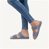 Caprice Elvana Low Two Strap Mule Sandal - Light Blue Suede