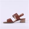 Caprice Siena Low Heel Slingback Sandal - Cognac Leather