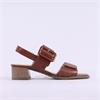 Caprice Siena Low Heel Slingback Sandal - Cognac Leather