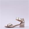 Caprice Carla Velcro Low Heel Sandal - Gold Metallic