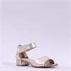 Caprice Carla Velcro Low Heel Sandal - Gold Metallic